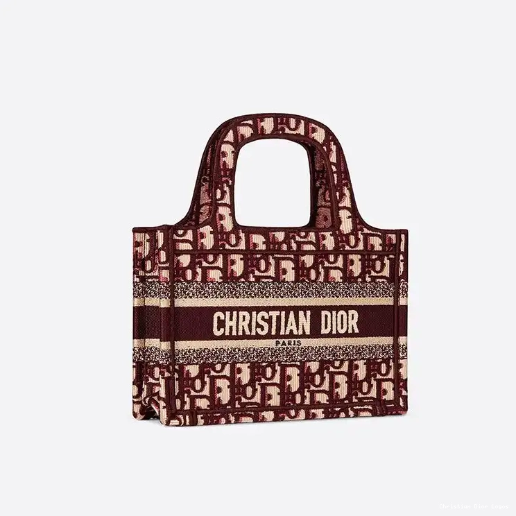 Cheap Book Mini Burgundy Tote Dior Motif Oblique Canvas 0413 Luxury